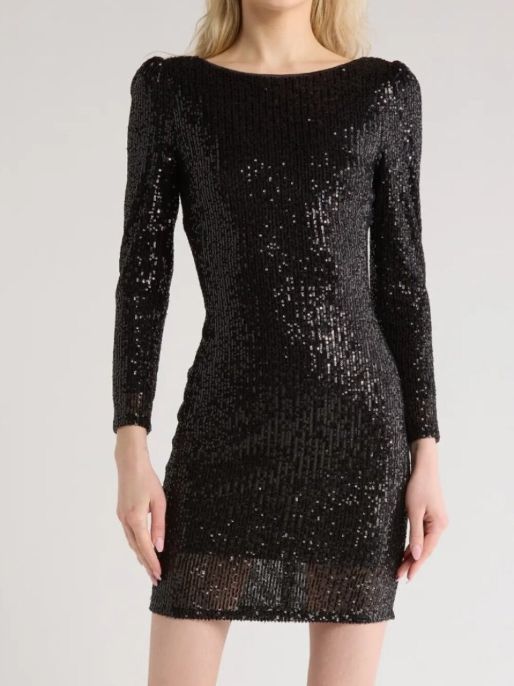 Nanette Lepore Emerald Green Long Sleeve Sequin Shift Dress Size 10